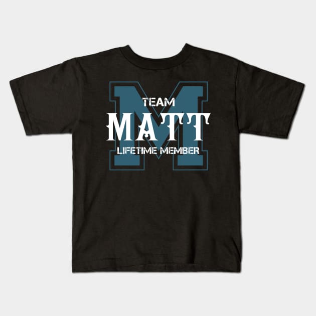 Team MATT Lifetime Member Kids T-Shirt by HarrisonAlbertinenw